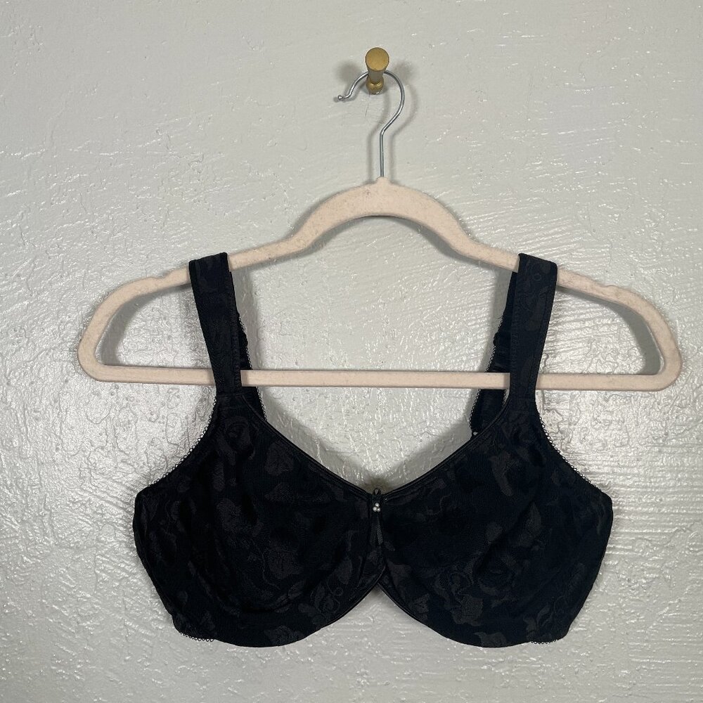 Wacoal Women 36D Black Awareness Underwire Bra Unlined Adjustable Straps